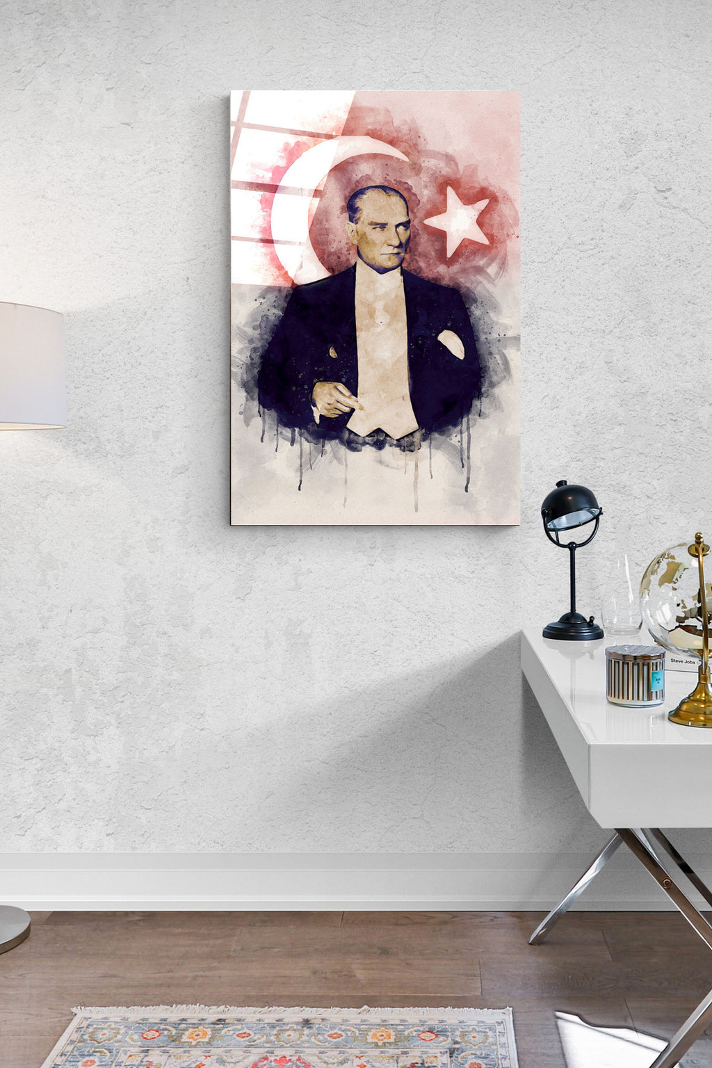 Dekoratif Atatürk Dekoratif Cam Tablo