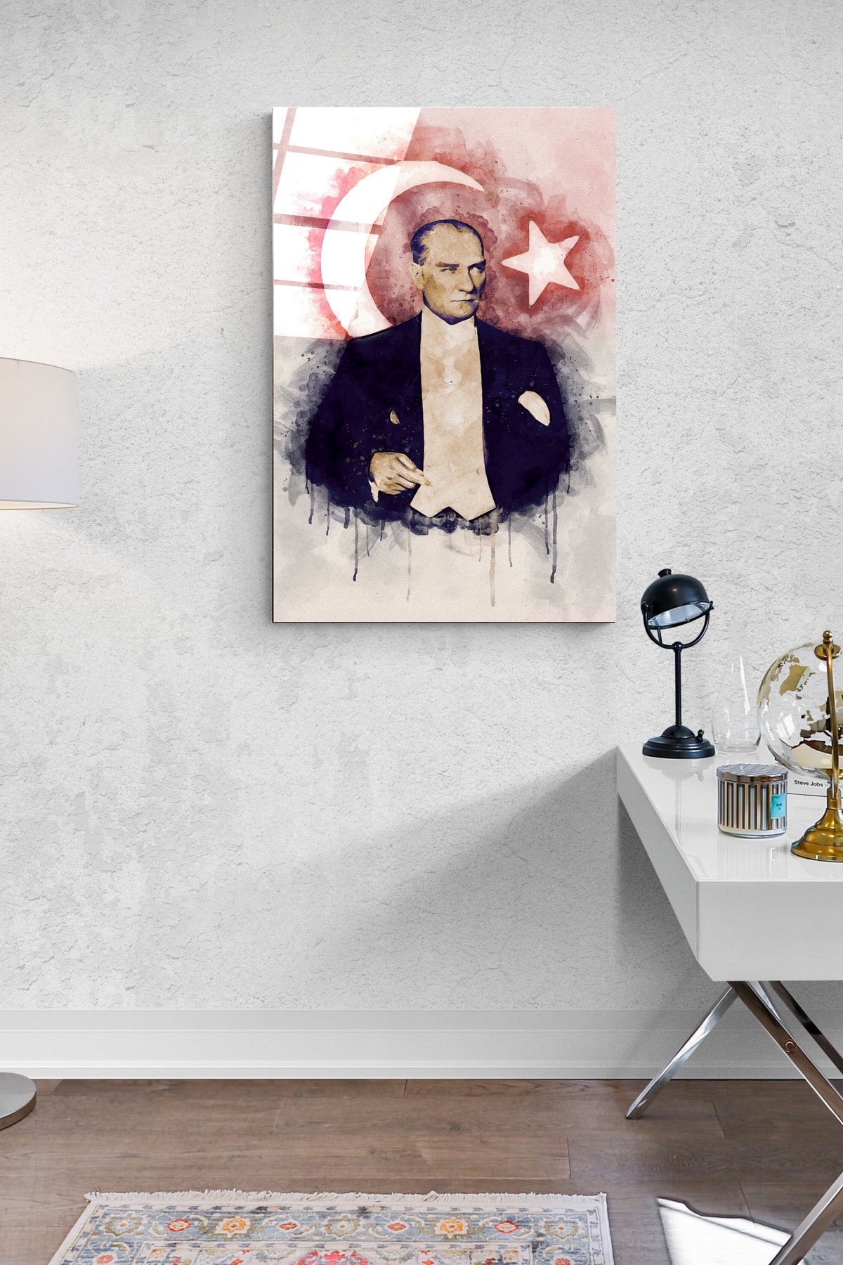 Dekoratif Atatürk Dekoratif Cam Tablo