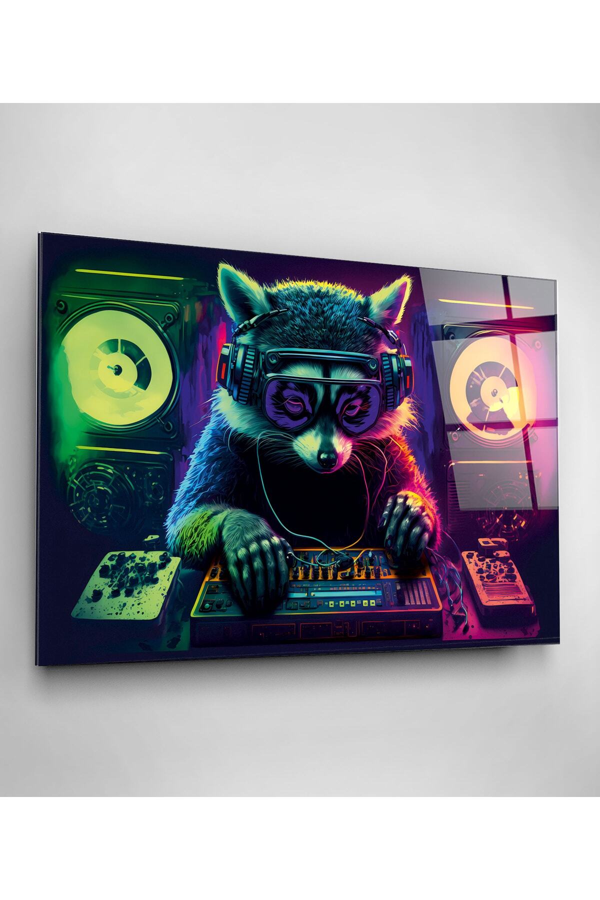 Dj Rakun Cam Tablo, Dekoratif Cam Tablo
