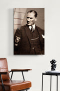 Dekoratif Atatürk Dekoratif Cam Tablo
