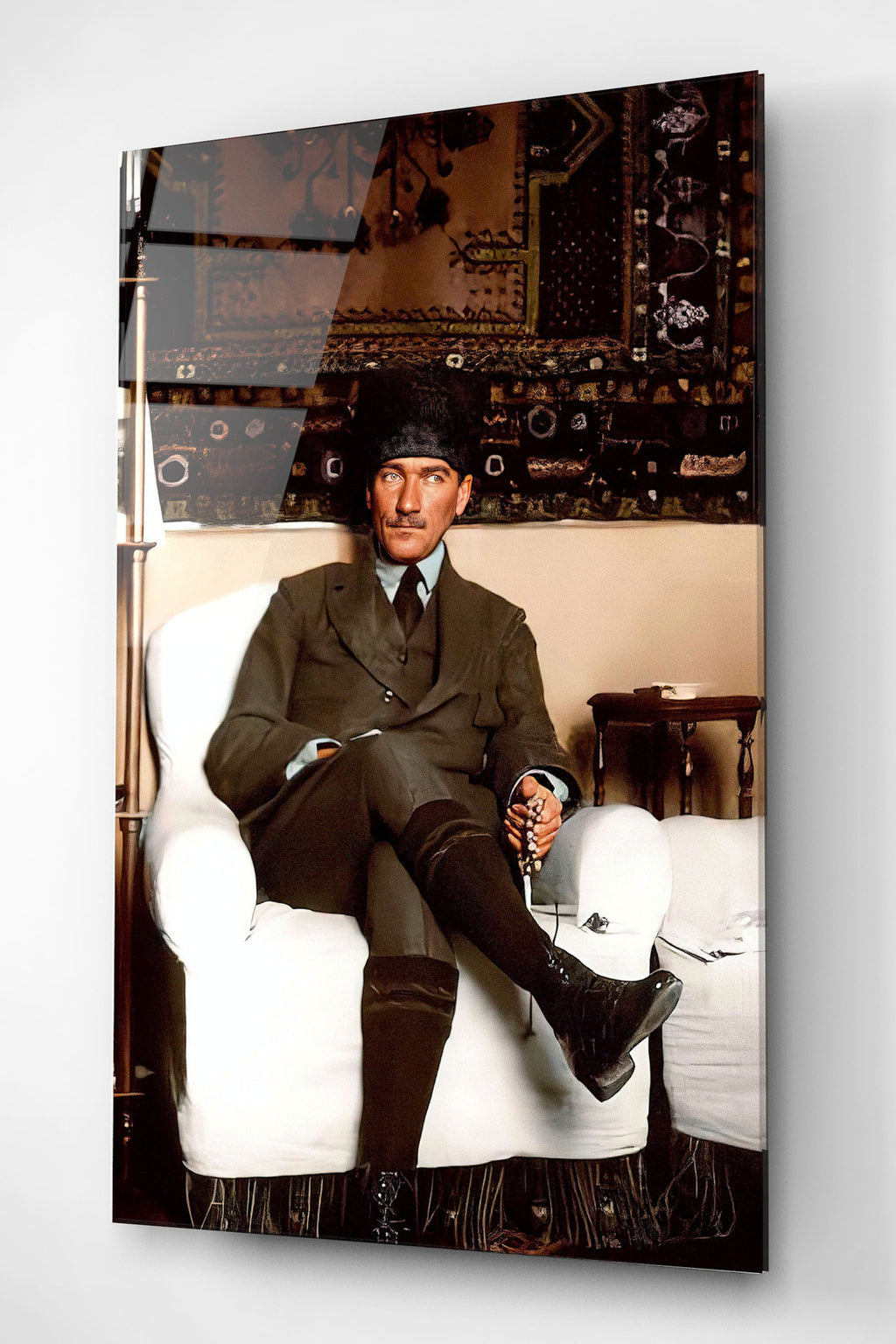 Dekoratif Atatürk Dekoratif Cam Tablo
