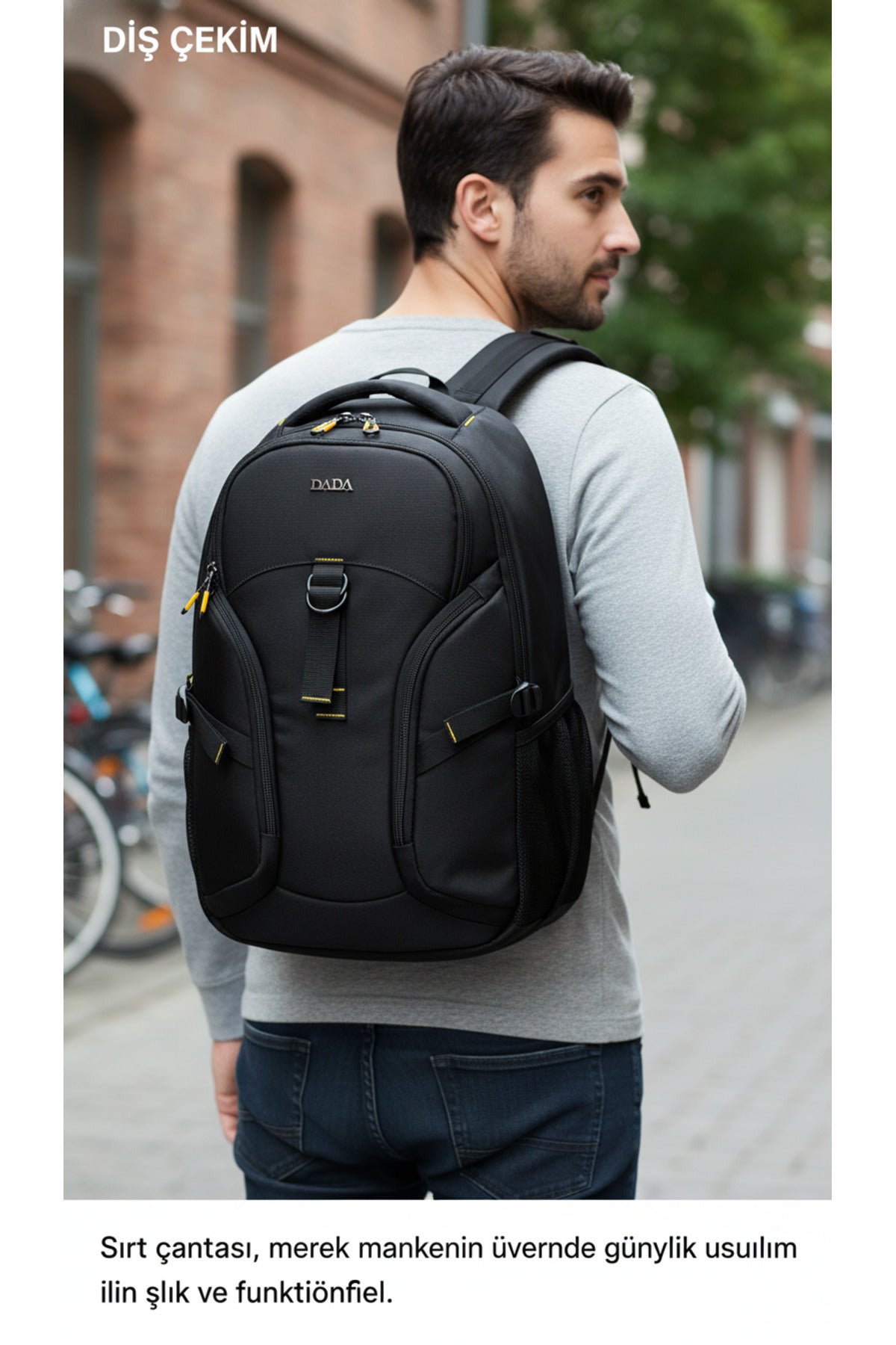 Siyah Ortopedik Laptop Sırt Çantası | Okul ve Günlük Kullanım | Ergonomik ve Çok Bölmeli