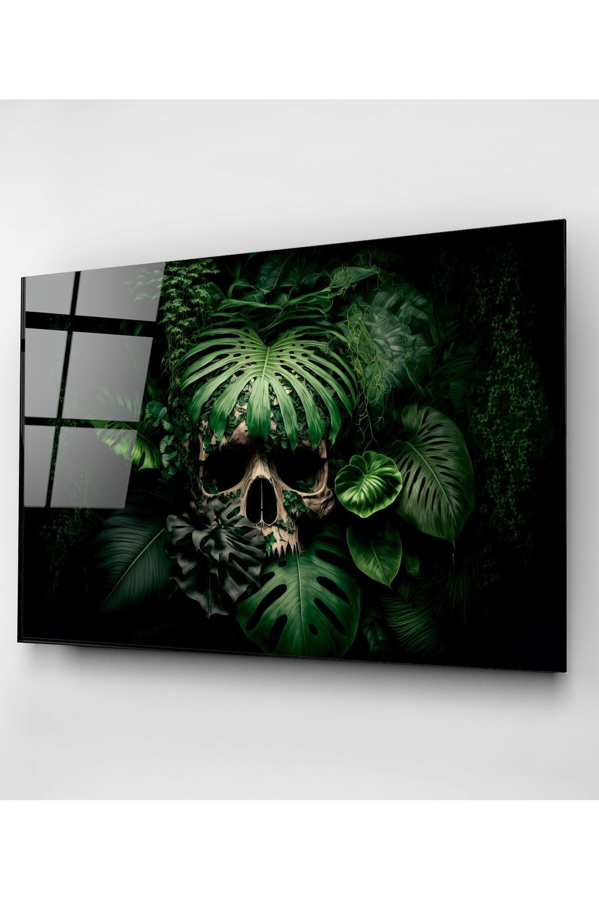 Dekoratif Skull Dekoratif Cam Tablo (70 x 105)