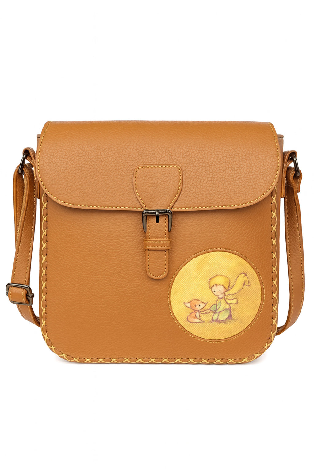 Karakter Desenli Kaın Omuz Çanta