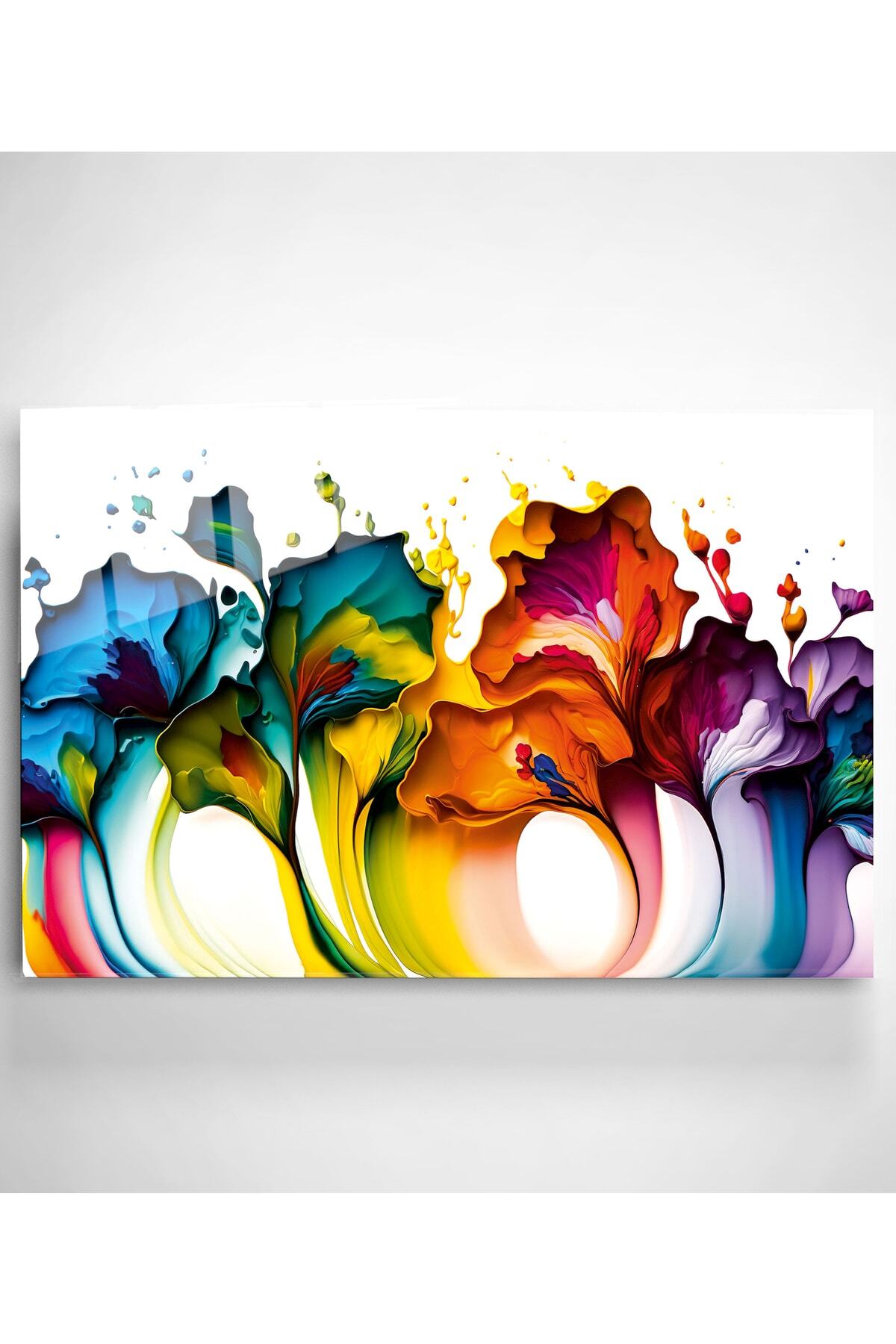 Colorfull Ink Cam Tablo, Dekoratif Cam Tablo