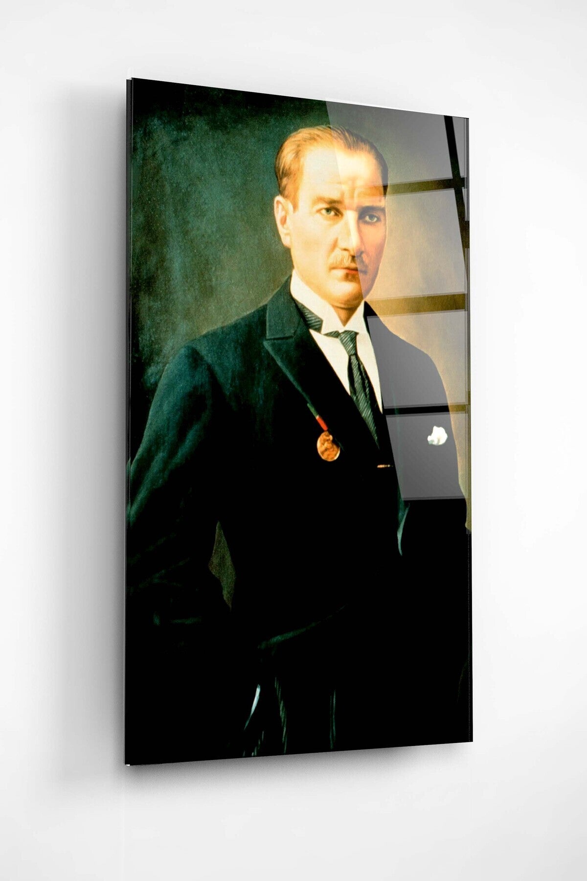 Dekoratif Atatürk Dekoratif Cam Tablo