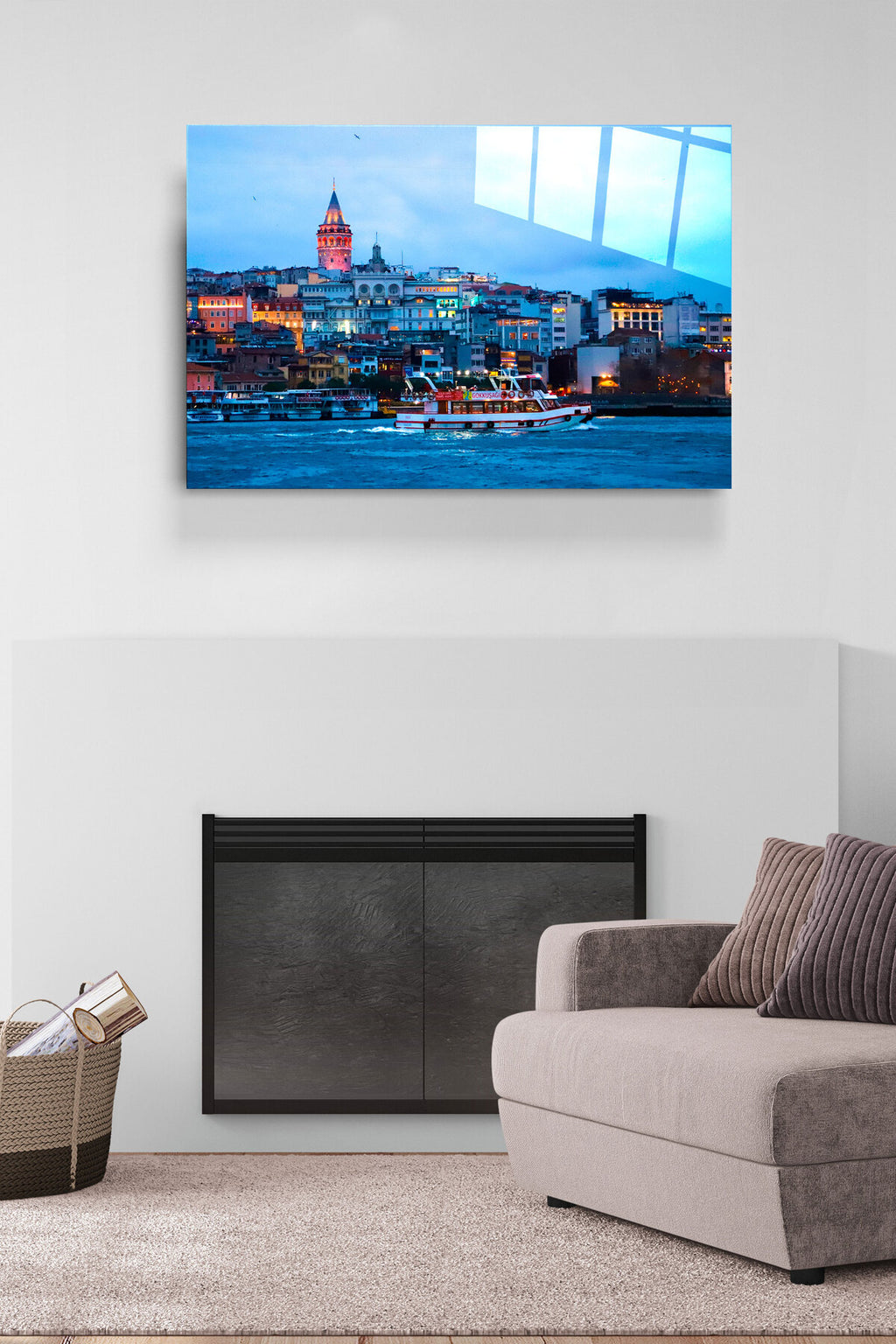 Dekoratif Kız Kulesi Dekoratif Cam Tablo