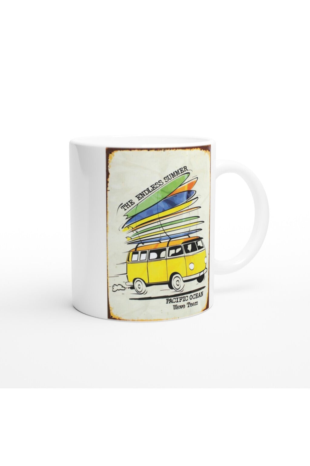 Endless Summer Retro Sörf Minibüs Baskılı Kupa Bardak