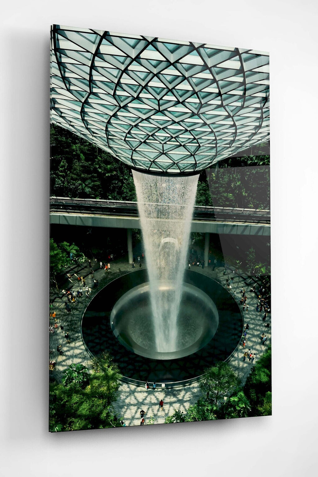 Jewel Changi Airport Cam Tablo, Dekoratif Cam Tablo
