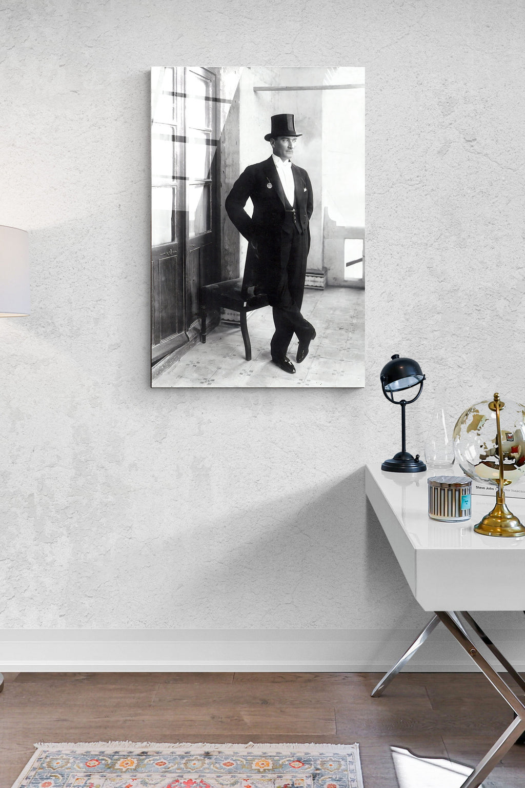 Dekoratif Atatürk Dekoratif Cam Tablo (30 x 50)
