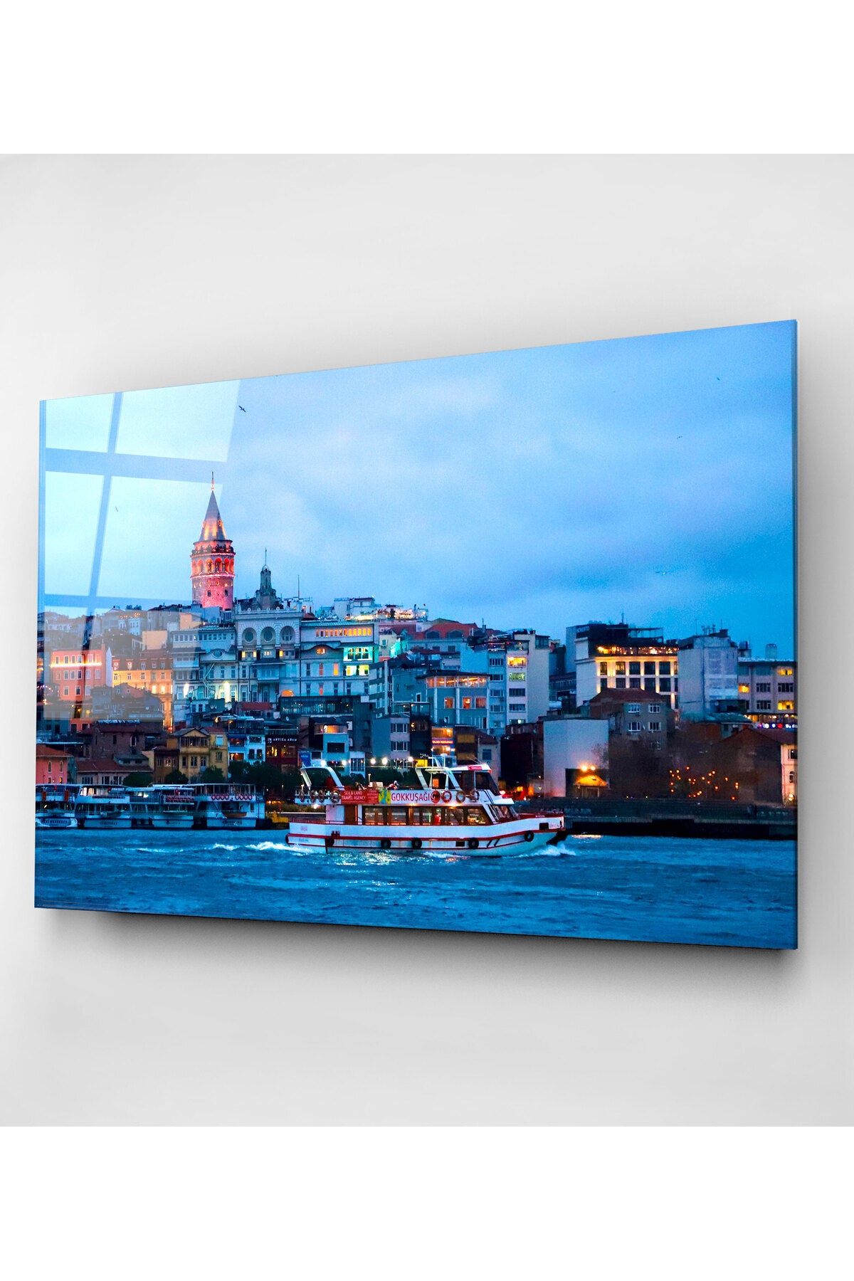 Dekoratif Kız Kulesi Dekoratif Cam Tablo