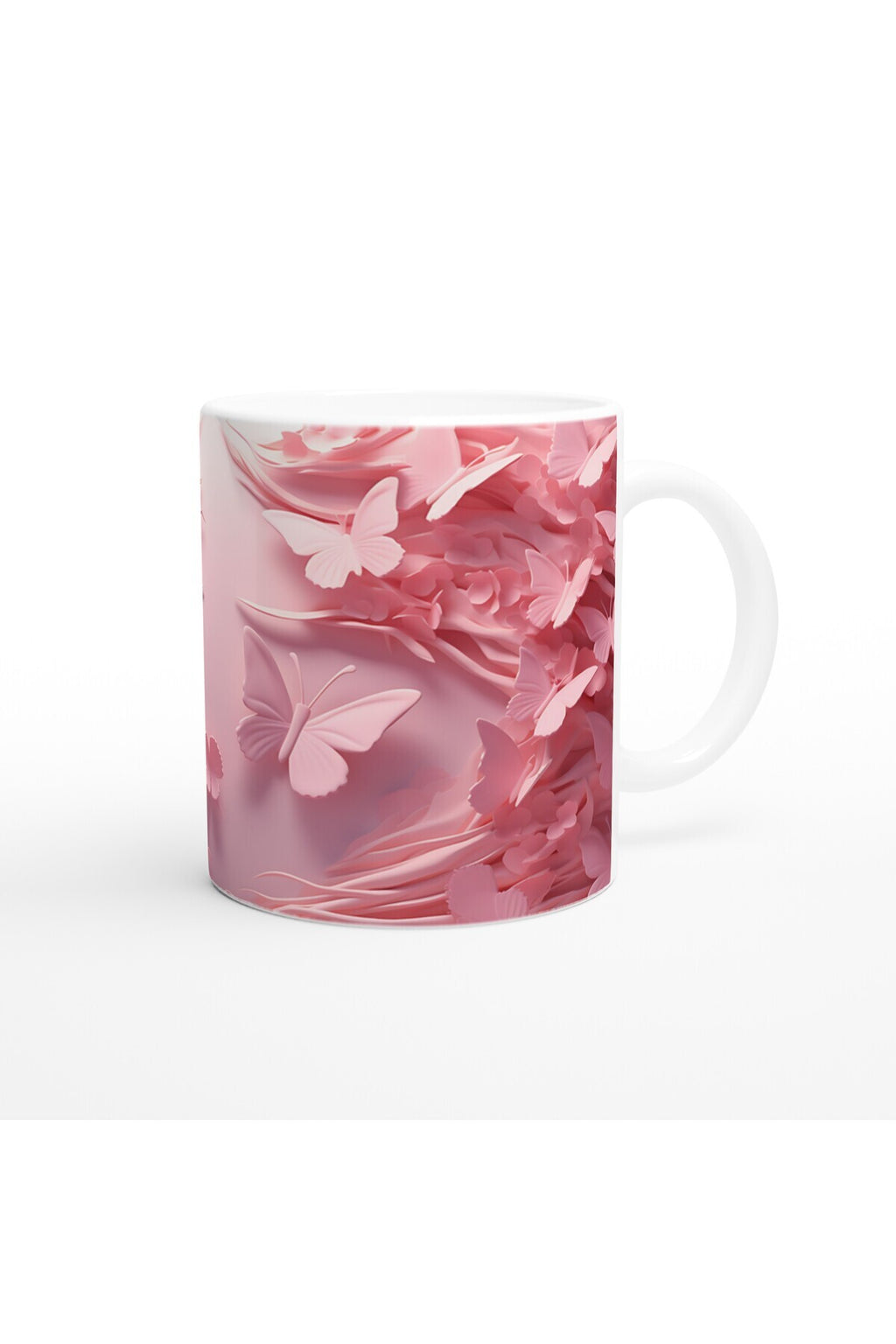 Pembe Rüyalar Kelebek Temalı Baskılı Kupa Bardak