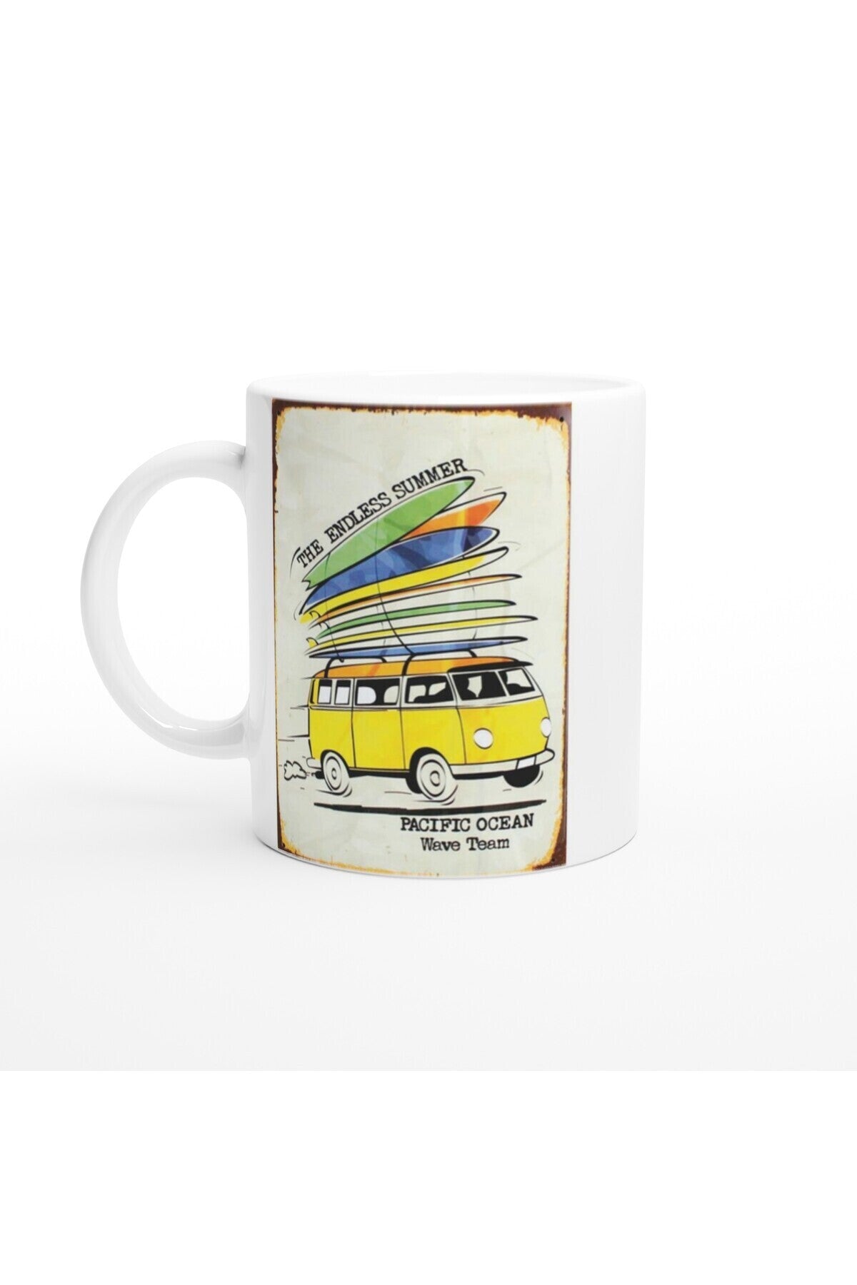 Endless Summer Retro Sörf Minibüs Baskılı Kupa Bardak