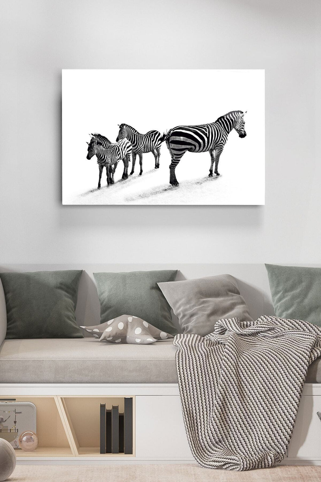 Zebralar Cam Tablo, Dekoratif Cam Tablo (80 x 120)