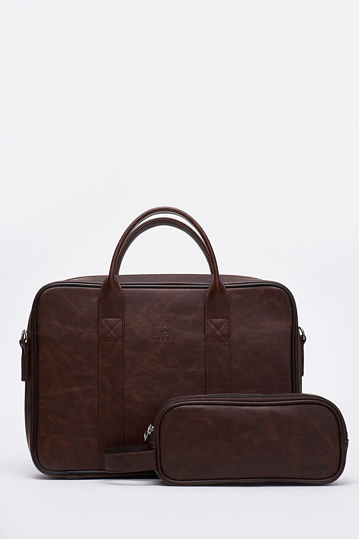 Crazy Kahverengi Macbook Organizer 13 ve 14 İnç Laptop Evrak Çantası