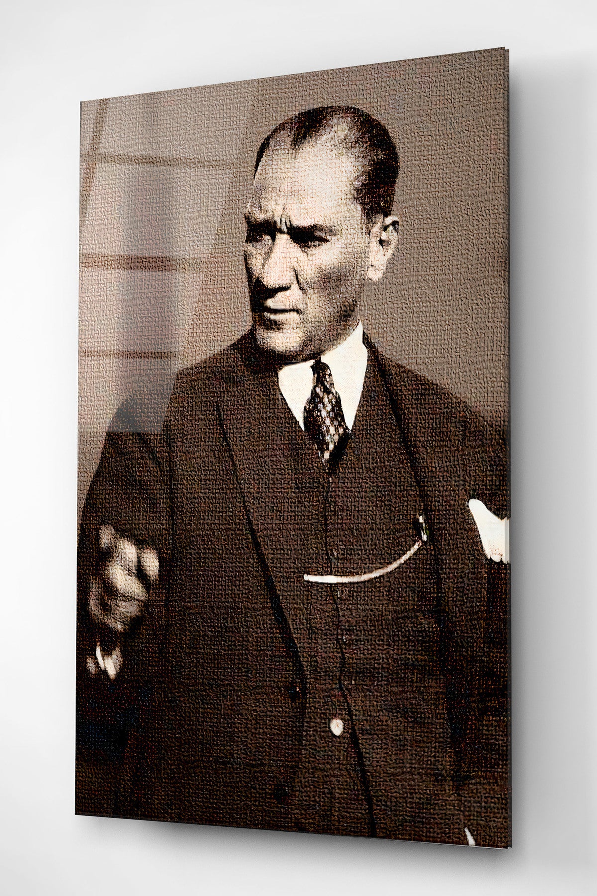 Dekoratif Atatürk Dekoratif Cam Tablo