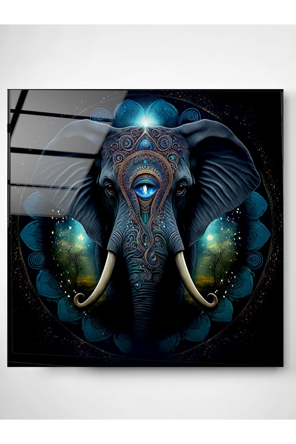 Elephant Cam Tablo, Dekoratif Cam Tablo