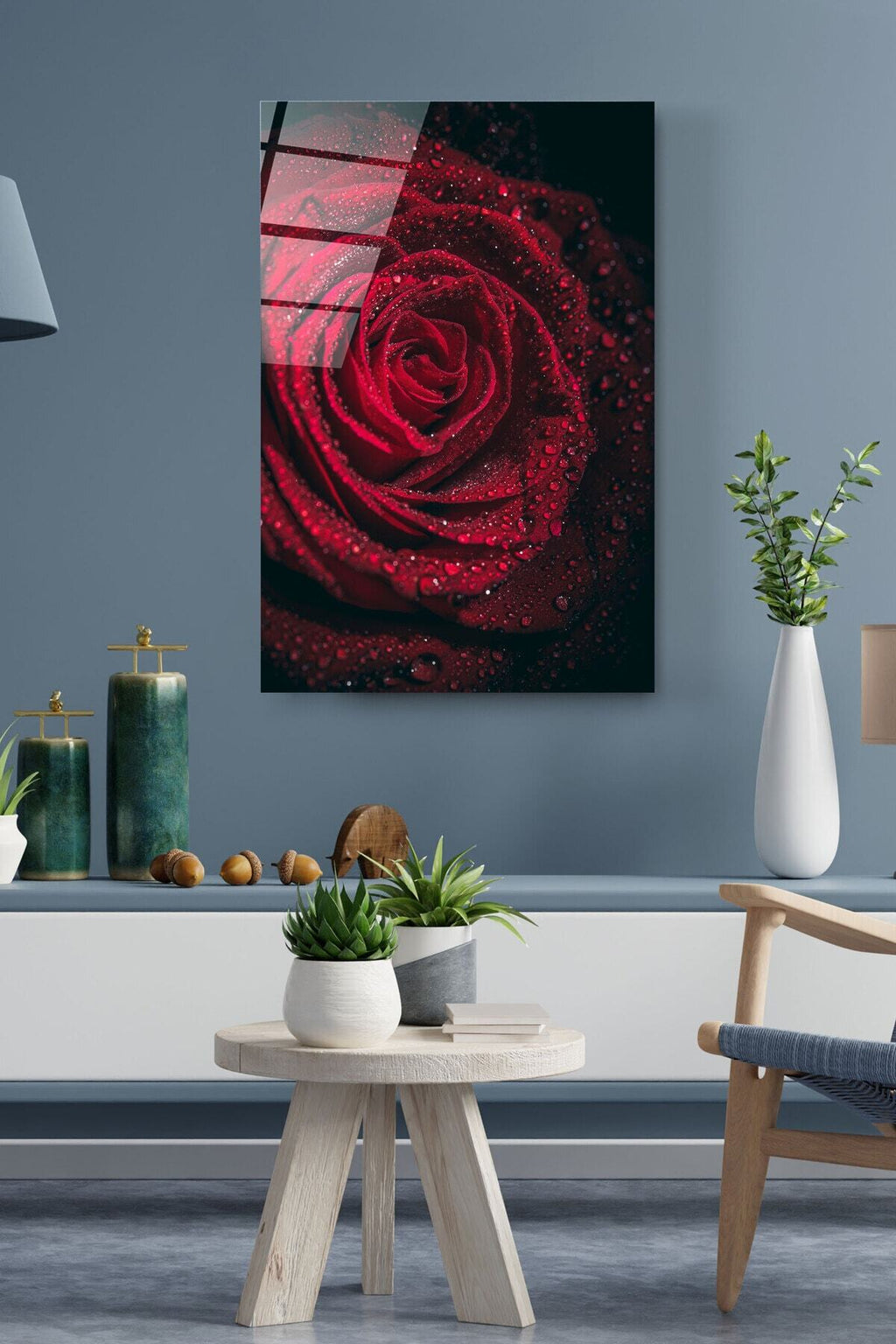 Rose Cam Tablo, Dekoratif Cam Tablo (60 x 90)