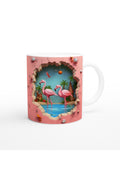 Tropikal Flamingo Baskılı Kupa Bardak
