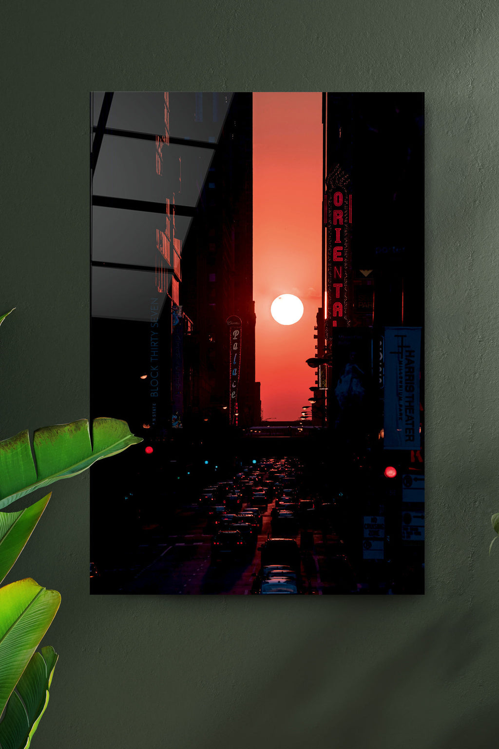 Dekoratif Miami Ocaso Dekoratif Cam Tablo (50 x 70)