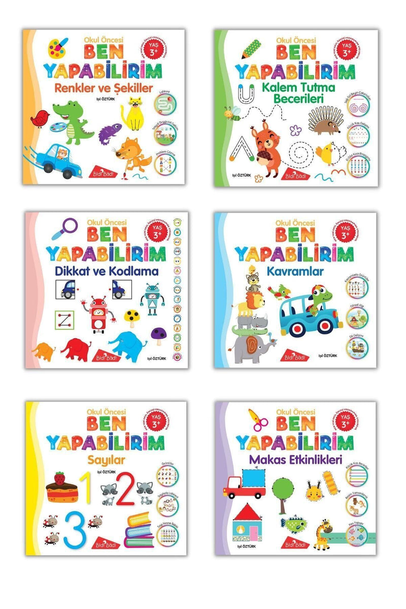 Ben Yapabilirim Okul Öncesi Eğitim Seti Meb Uyumlu- 6 Kitap 3 Yaş Üzeri + MES Akademi Eğitim Seti Hediye!