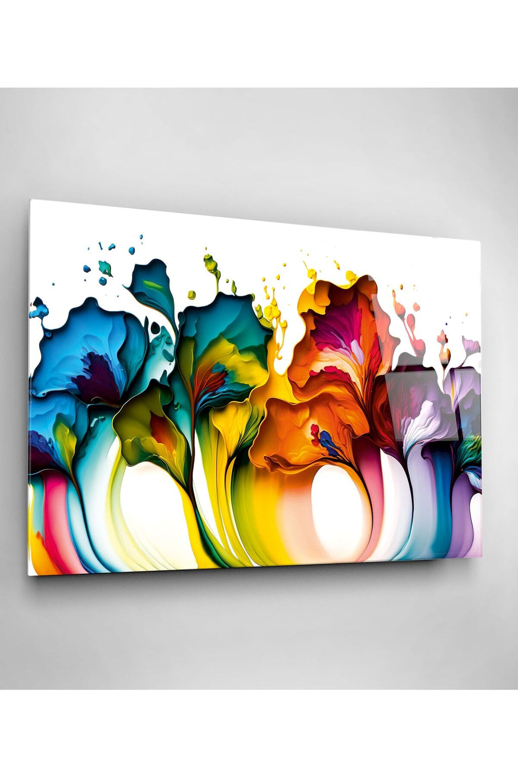Colorfull Ink Cam Tablo, Dekoratif Cam Tablo