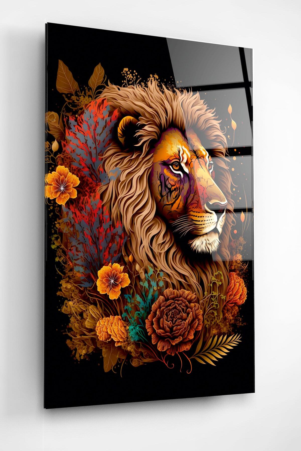 Lion Cam Tablo, Dekoratif Cam Tablo