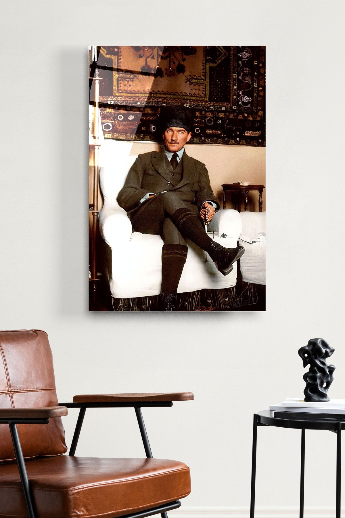 Dekoratif Atatürk Dekoratif Cam Tablo