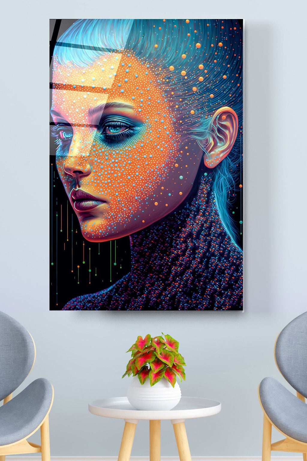 Pop-art Cam Tablo, Dekoratif Cam Tablo (60 x 90)