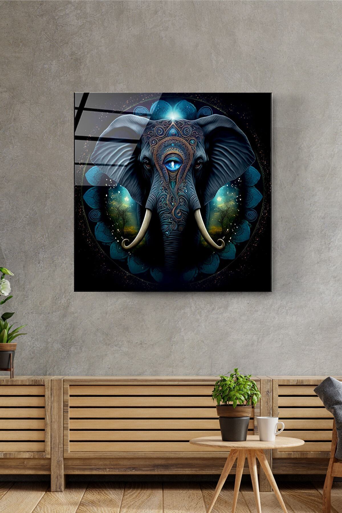 Elephant Cam Tablo, Dekoratif Cam Tablo
