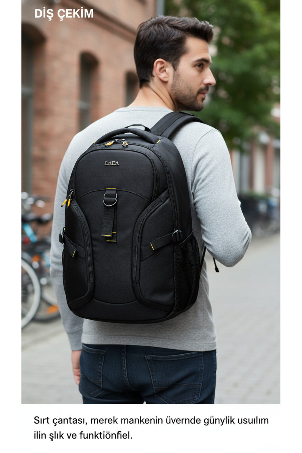 Siyah Ortopedik Laptop Sırt Çantası | Okul ve Günlük Kullanım | Ergonomik ve Çok Bölmeli