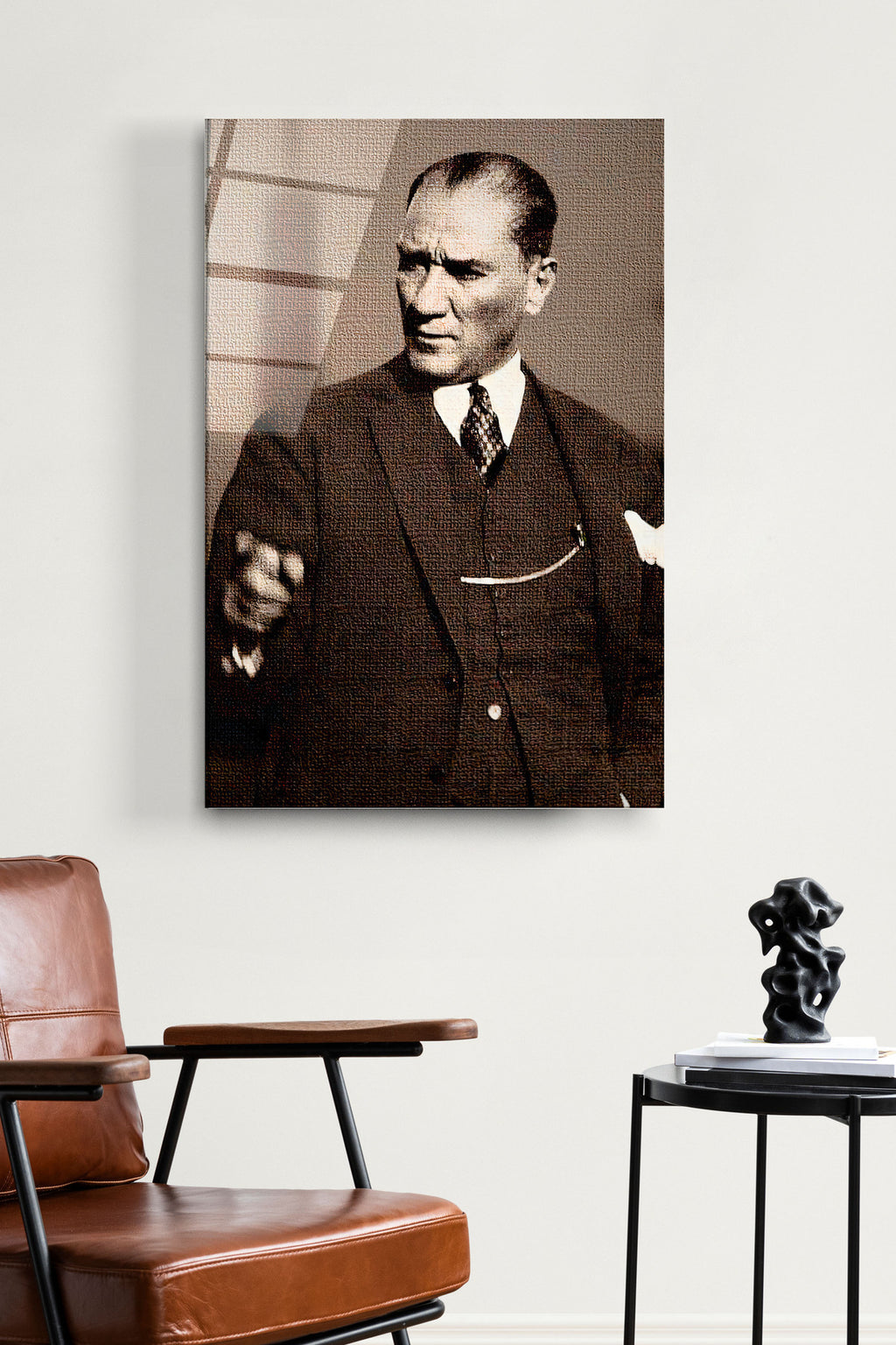 Dekoratif Atatürk Dekoratif Cam Tablo
