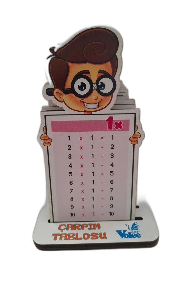MES Akademi Yapay Zeka Eğitim Seti Hediyeli Ahşap Çarpım Tablosu Kartları, Çocuklar İçin Eğitici Matematik Öğrenme Seti