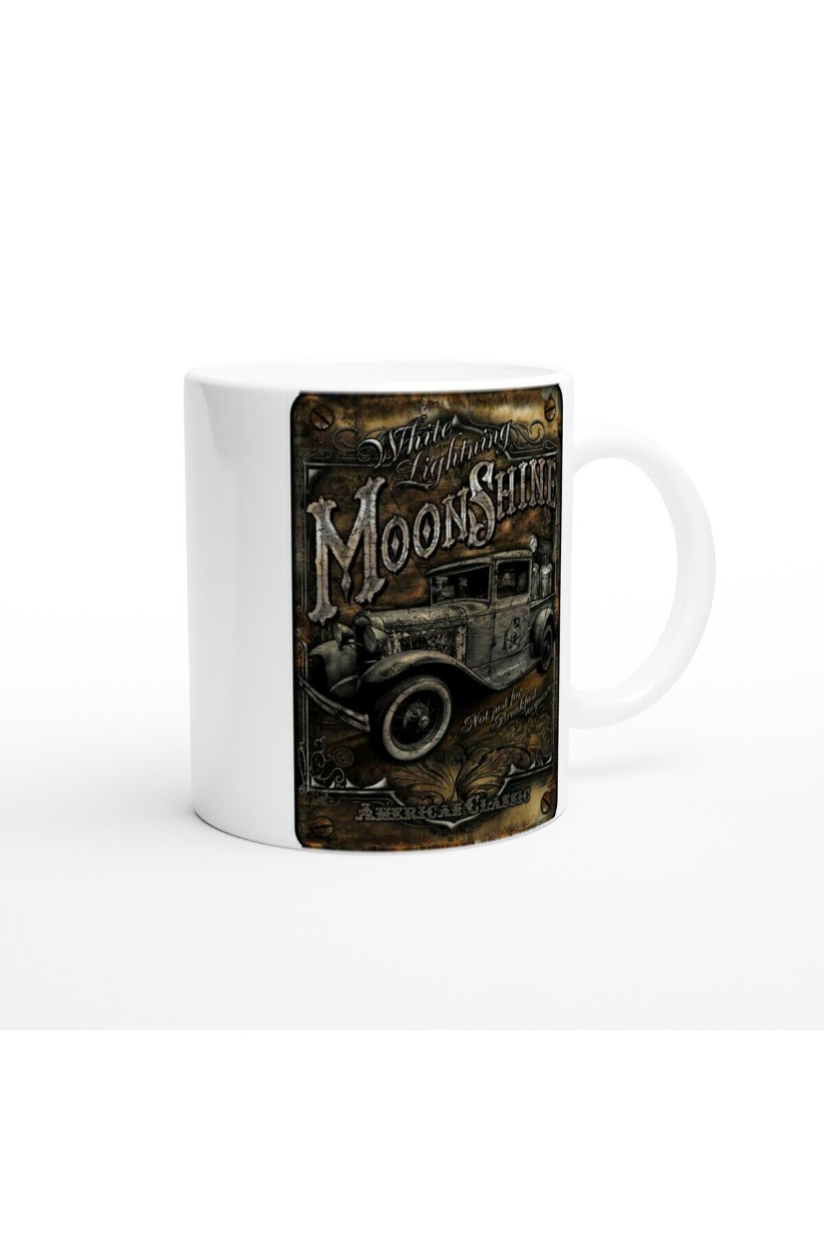 White Lightning Moonshine Temalı Vintage Kupa