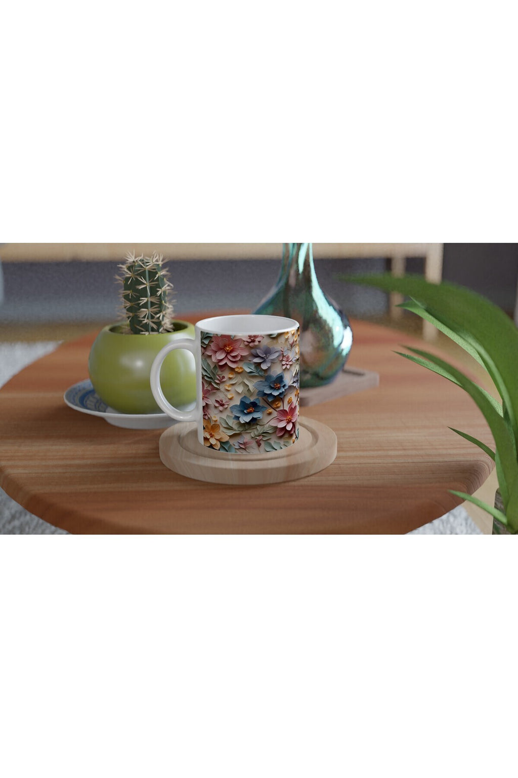 Pastel Bahar Rüyası Çiçekli Kupa Bardak
