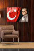 Türk Bayrağı Ve Atatürk Cam Tablo, Dekoratif Cam Tablo