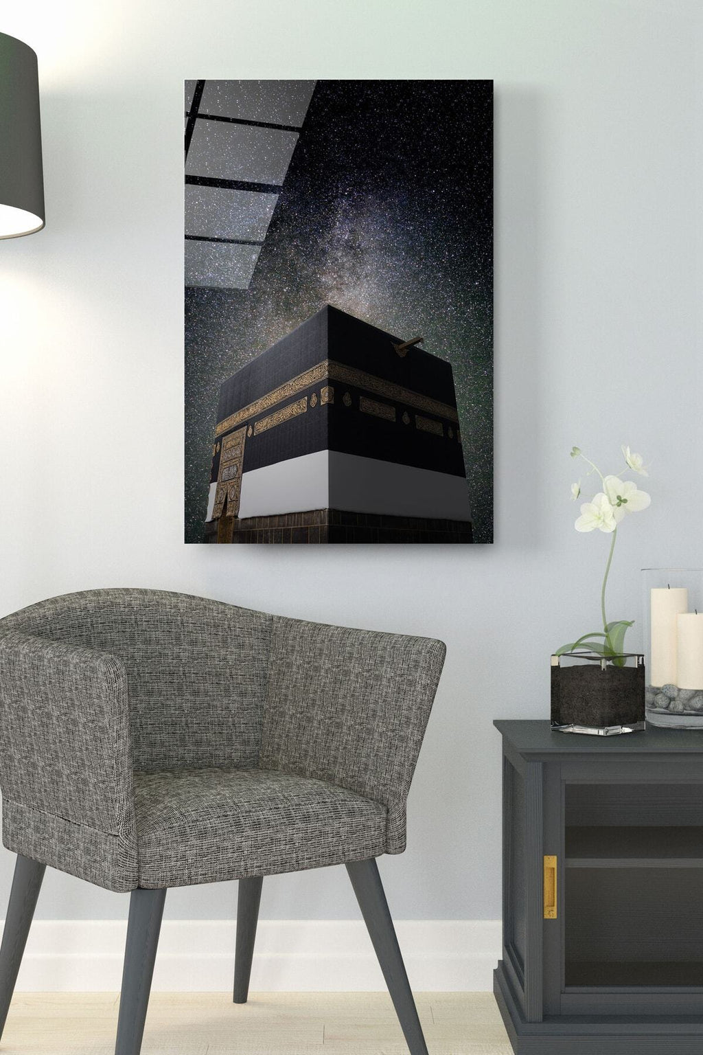 Kabe Gökyüzü Cam Tablo, Yıldızlı Gece Kabe Cam Tablo, Dekoratif Cam Tablo