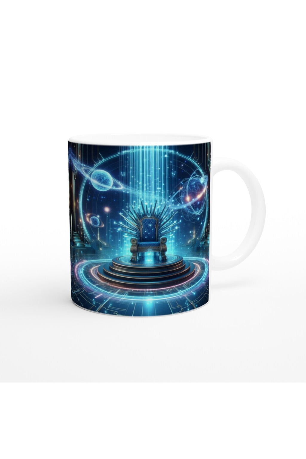 Kova Burcu Baskılı Kahve Kupası - Galaktik Taht Odası Temalı Vs3