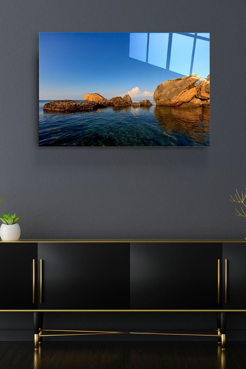 Dekoratif Kızılderili Dekoratif Cam Tablo (60 x 90)
