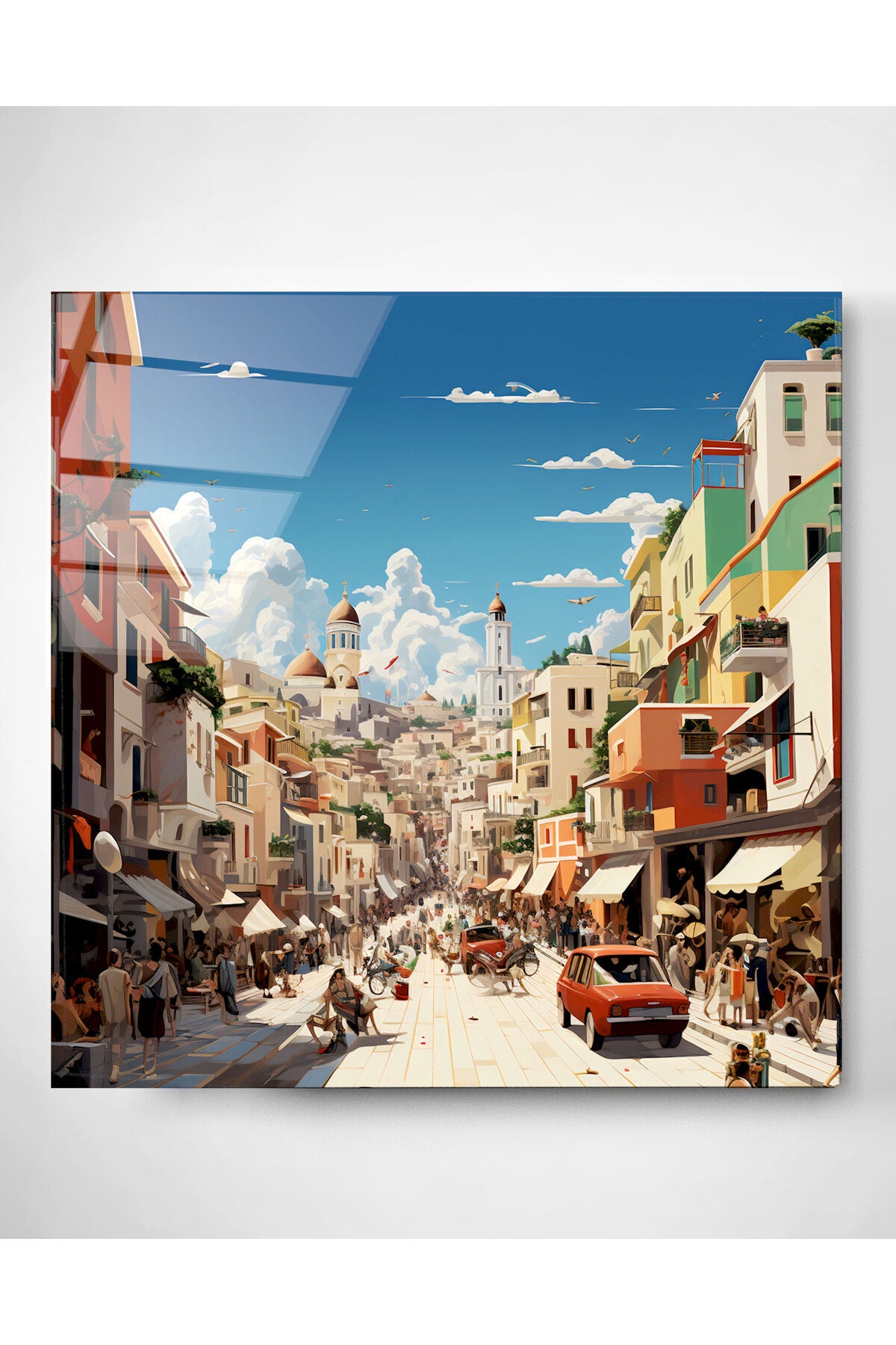 İtalya Cam Tablo, Dekoratif Cam Tablo (70 x 70)