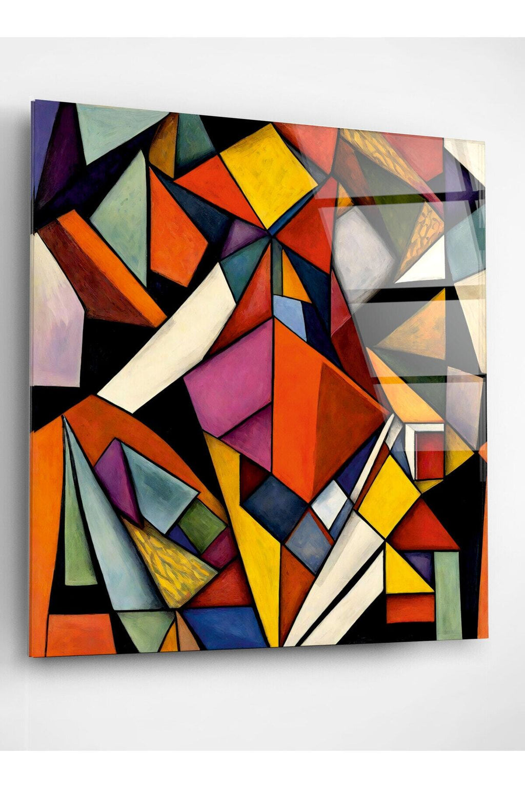 Dekoratif Soyut Dekoratif Cam Tablo