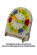 Ahşap Saat Öğrenme Montessori Eğitici Seti [Kod: VOLEE-1106736214] (MES Akademi Hediyeli)