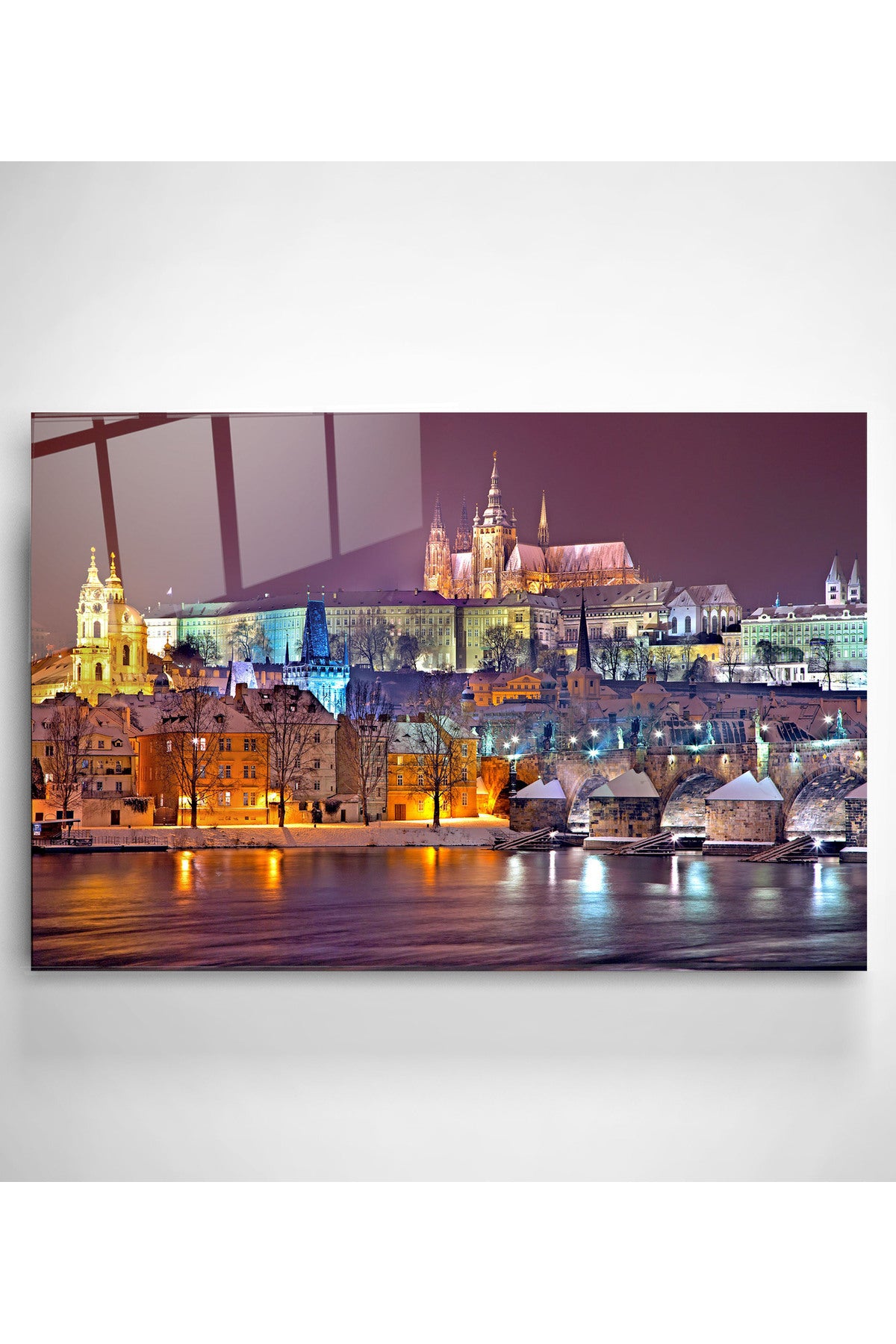 Prag Kalesi Cam Tablo, Dekoratif Cam Tablo (70 x 105)