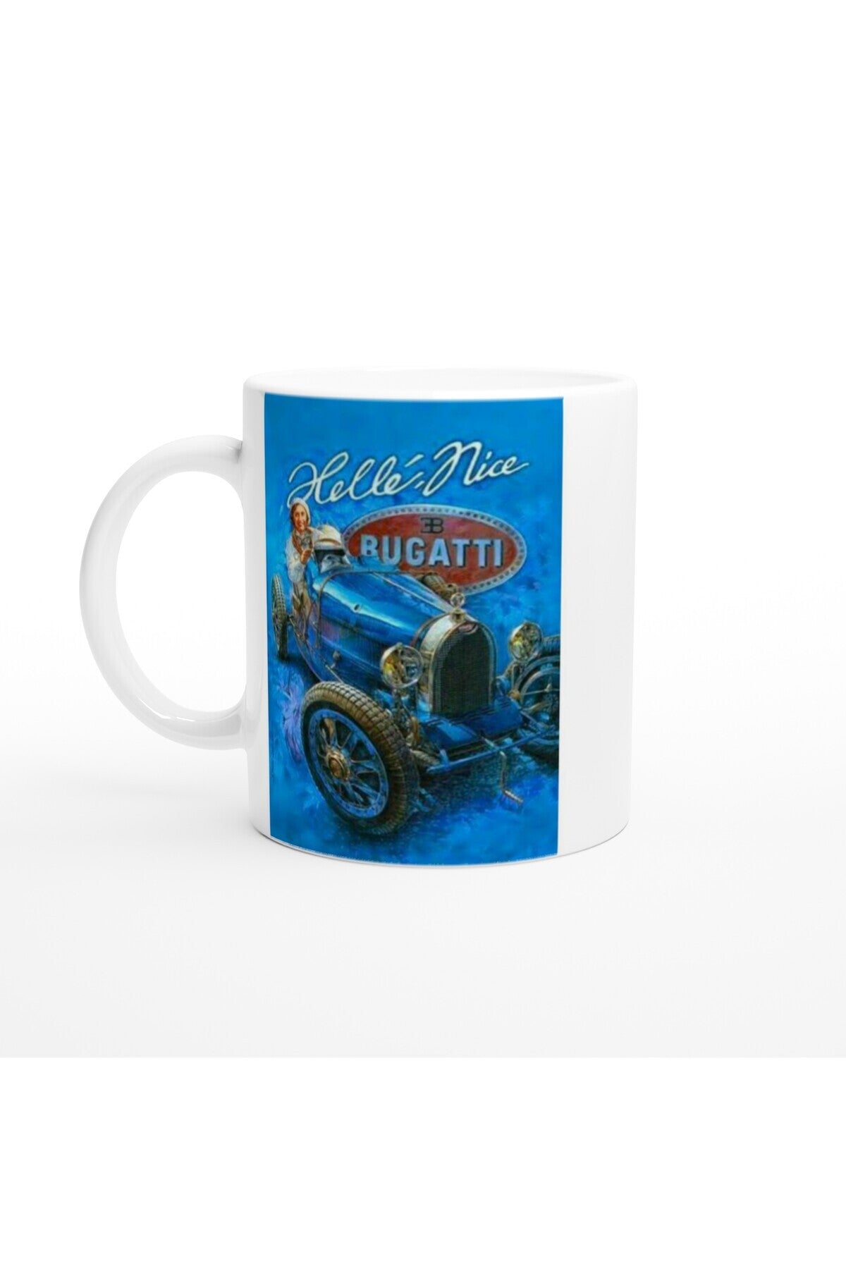 Bugatti Type 35 ve Helle Nice Temalı Retro Kupa Bardak
