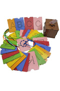 Ahşap Eğitici Eğlenceli Delikli Harf Çalışması, Montessori Oyuncak, Okul Öncesi Yazı Çalışması + MES Akademi Eğitim Seti Hediye!