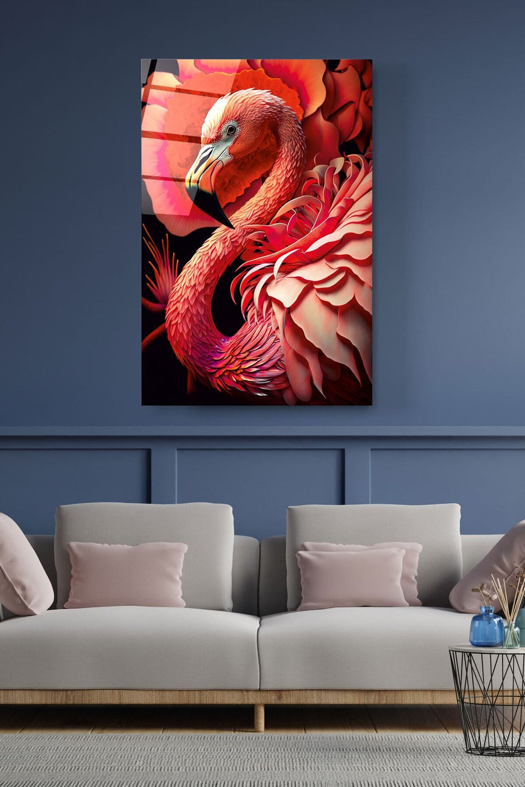 Flamingo Cam Tablo, Dekoratif Cam Tablo