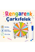 18 DİLİM Çarkıfelek Oyunu, Ahşap Eğitim Materyali, + MES Akademi Eğitim Seti Hediye!