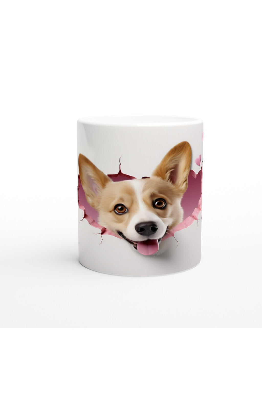 Kalp Kırığından Bakan Corgi Temalı Baskılı Kupa Bardak