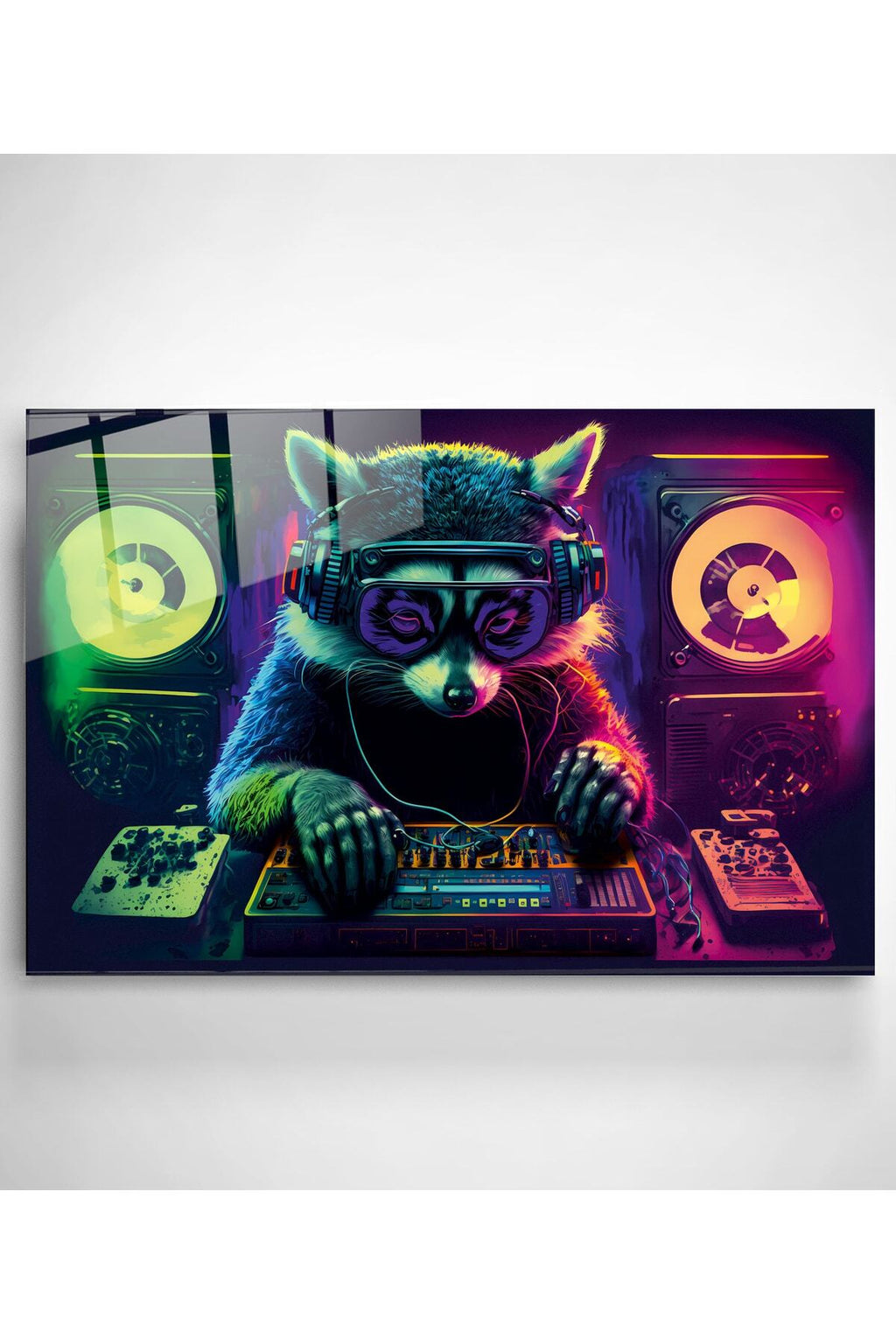 Dj Rakun Cam Tablo, Dekoratif Cam Tablo