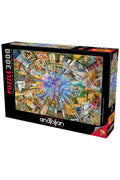 3000 Parça Yapboz Puzzle - Dünya Anıtları 4916 + MES Akademi Eğitim Seti Hediye!